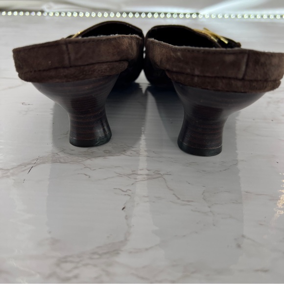 VINTAGE Y2K ME TOO suede kitten heel MULES SHOES - Picture 5 of 7